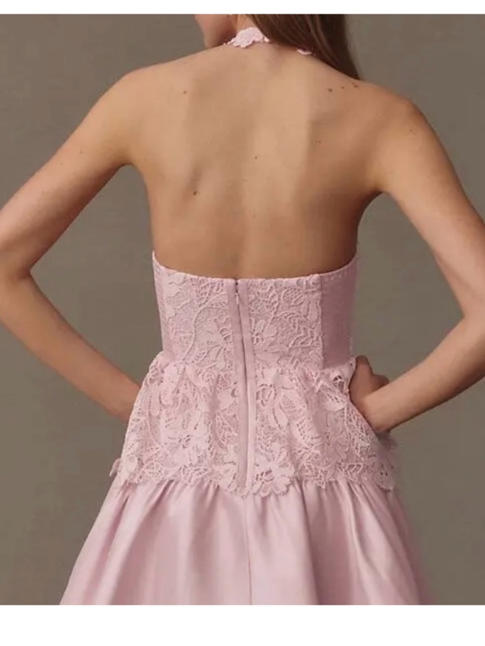 NWT Anthropologie BHLDN pink lace mini dress - STUNNING - Picture 4 of 15